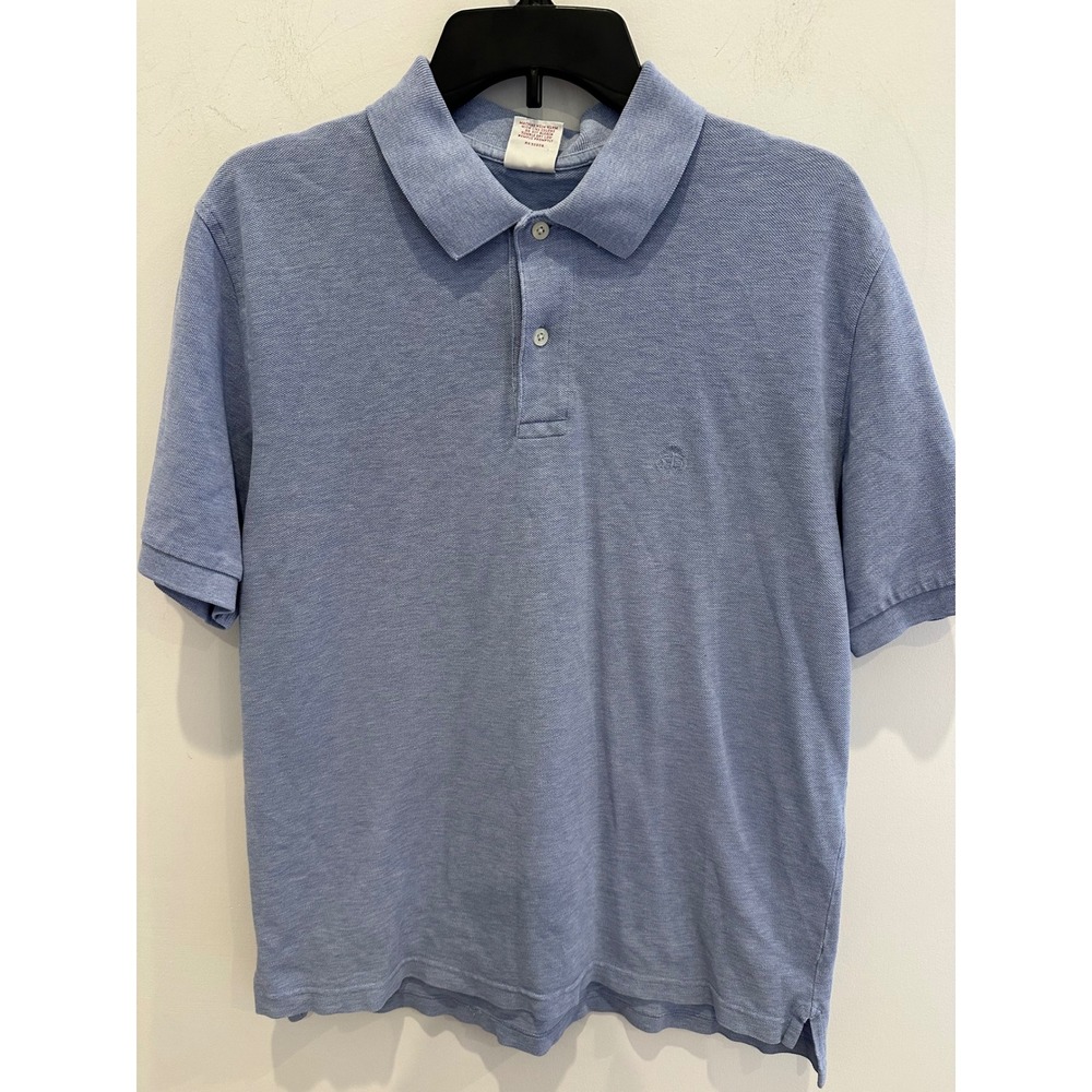 Vintage Brooks Brothers Performance Polo Medium Blue Cotton Original Fit Pique